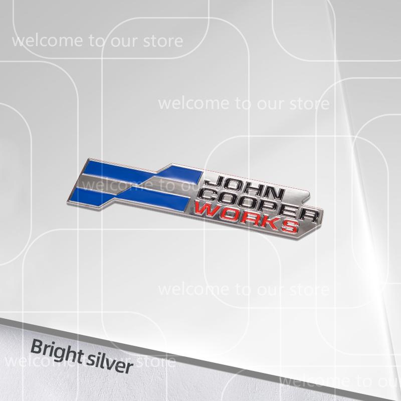 3D New JCW Car Sticker Front Grille Zinc Alloy Emblem For Mini Cooper S U25 J01 J05 Aceman F66 F65 F67 Rear Trunk Badge Decal