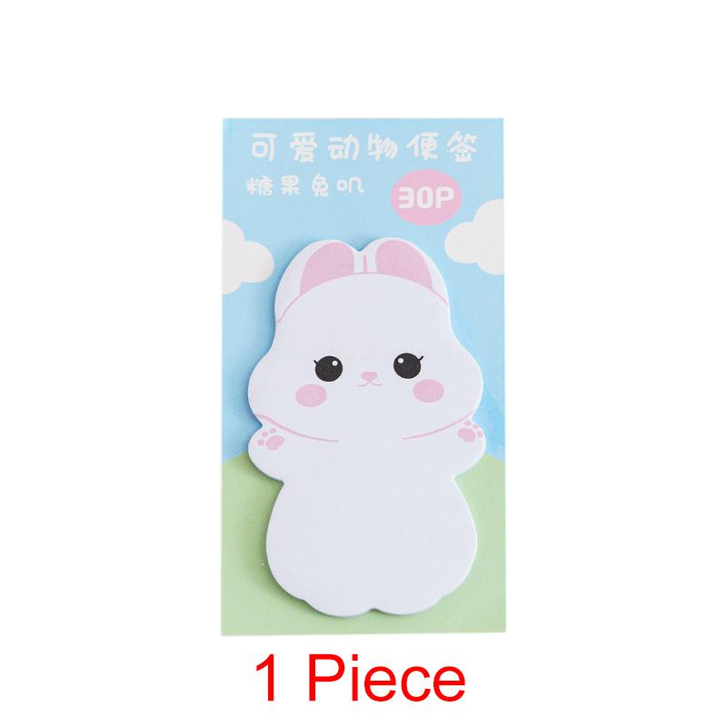 Lytwtw's Lovely Animal Rabbit Bear Dog Sticky Notes Memo Pad Paper School Supplies Planner Stickers Stationery