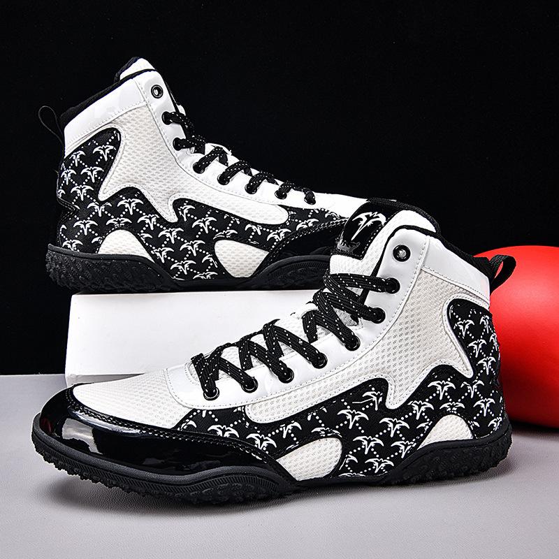 

Professional boxing shoes men s children s wrestling training shoes women s fitness fighting Sanda special shoes children s free fighting shoes 39