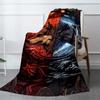 Red Wolf And Blue Wolf Blanket Soft Warm Throw Blanket Nap Blanket For Couch Sofa Office Bed Camping Travel Multipurpose Gift Blanket For All Season