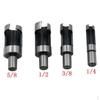 4 Pieces 10mm Carbon Steel Work Plug Cutter Set Cutting Tool