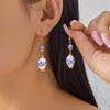 Chinese Style Blue and White Porcelain Pendant Earring For Women Vintage Ceramic Bead Pearls Long Earrings Party Jewelry Gift