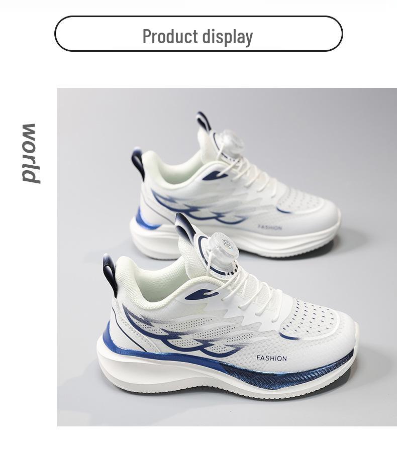Boys' Autumn Breathable Mesh Non-Slip Running Shoes for Older Children