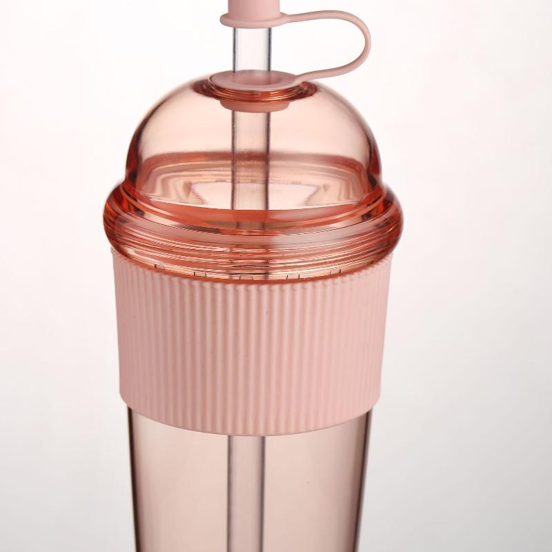 630Ml Large Capacity Household Juice Cup Straw Milk Cup Coffee Milk Tea Cup Ins Feng Shui Cup Office Worker Juice Cup