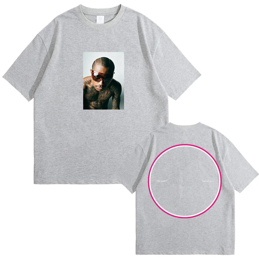 Steve Lacy Album Oh Yeah? Graphic Print Cotton T-shirt Fashion Women Men Unisex Casual Loose XS-2XL Tee Round Neck Tops Summer