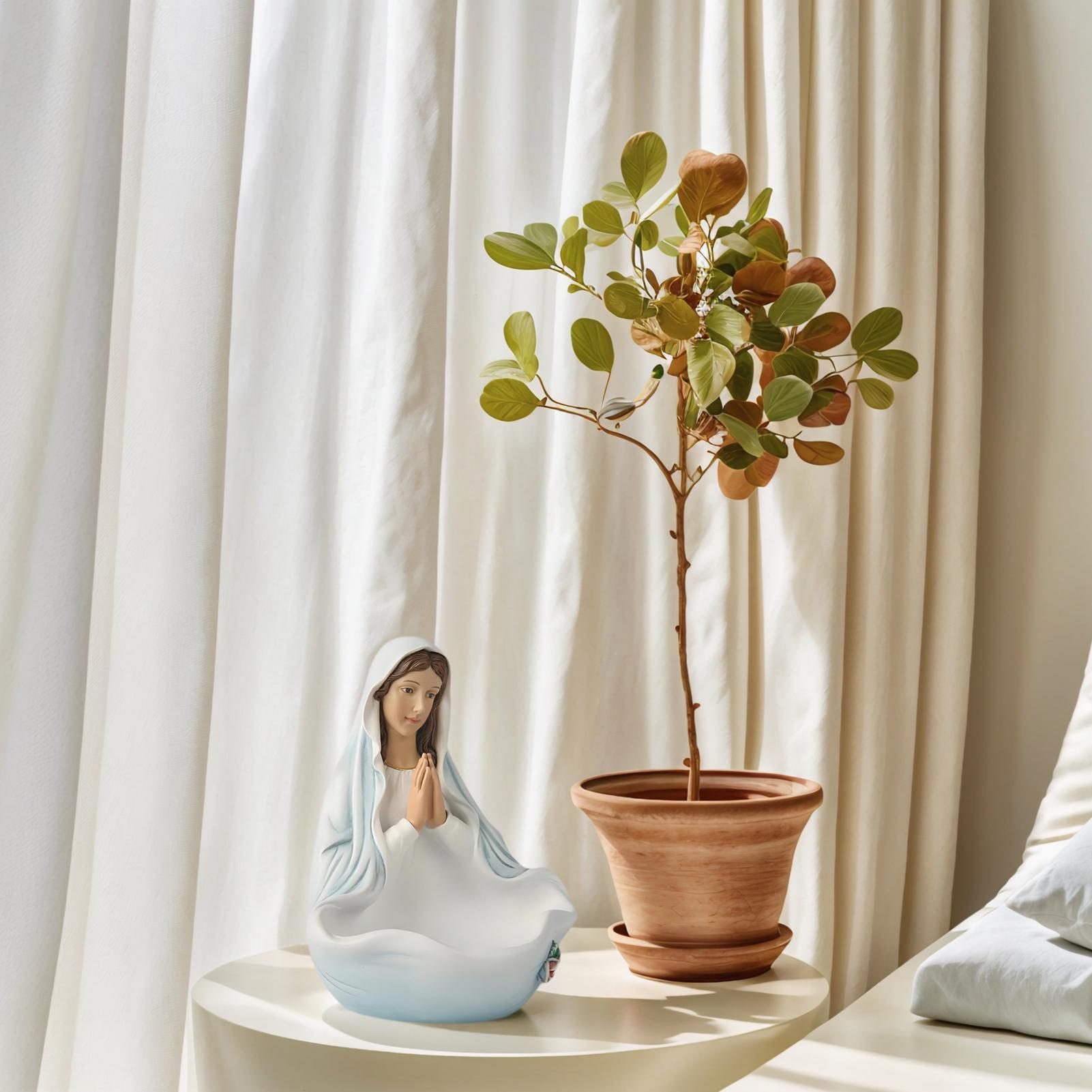 Mother Mary Statue Mary Statue Catholic Religious Sculpture Virgin Mary bust ornament desktop rosary jewelry stand religious gif China Mainland