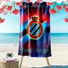 Name Custom Club Brugge Logo Print Beach Towel, Large Soft Quick Dry Towel for Beach Camping Swimming