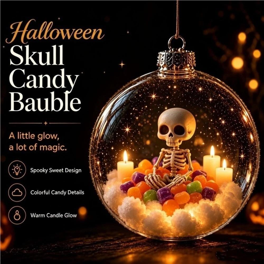 Glowing Halloween Hanging Ball Ornaments Ghost Pendant Ball Luminous Hanging Ball Halloween Party
