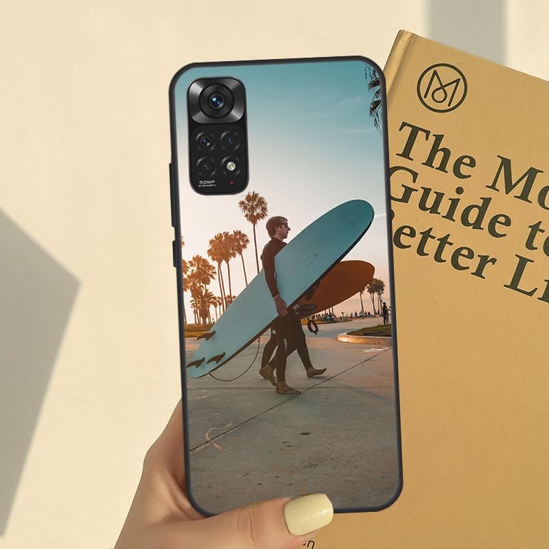 

Surf Surfboard Case For Redmi Note 11 10 8 9 Pro Cover For Redmi Note 12 Pro 12S 9S 10S 11S 9C 10A 10C 12C Redmi Note 12 Pro 5G