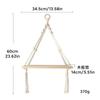 Boho Style Cotton Rope Hanging Wooden Shelf Wall Mounted Floating Rack Nursery Bedroom Decor Storage