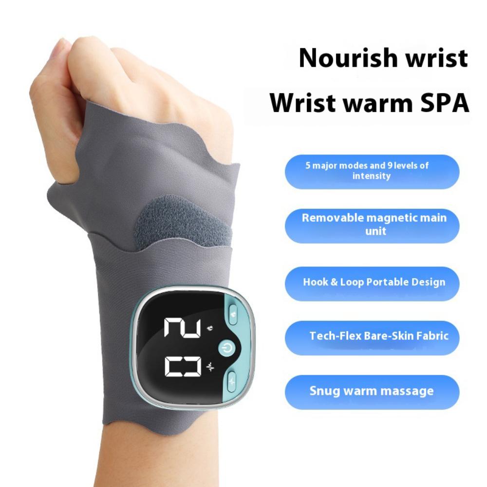 Cordless Wrist Massager Usb Rechargeable Wrist Brace Wrap With Massage For Wrist Carpal Tunnel Fatigue Relief Care Tool