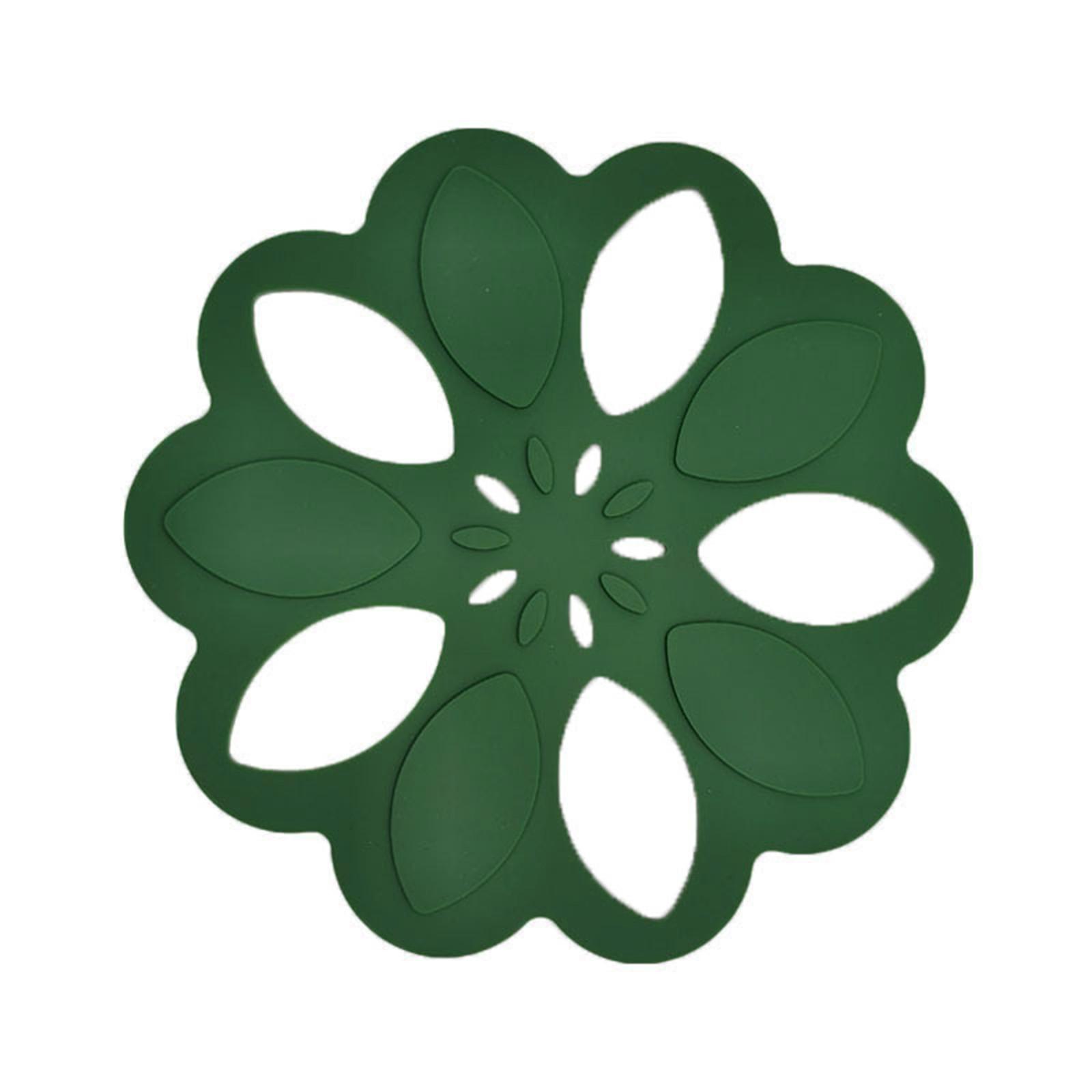 

Творческий полый силиконовый противоскользящий коврик для кастрюли, изоляционная прокладка, инкрустированная двойная противоожоговая прокладка, коврик для посуды зелёный