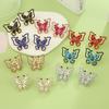 Korean Style Fashion Butterfly Jewelry With Dazzling Rhinestones For Casual Wear