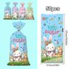 50pcs Easter Cute Rabbit Gift Bags Candy Cookie Dessert Packaging Bag Kids Favors Happy Easter Party Decoration Supplies 2025