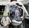 Pokemon 2026 Summer Men Cotton T - Shirt Streetwear Gengar & Spiritomb Fusion Print Oversized Casual Daily Wear Anime Fans Gift