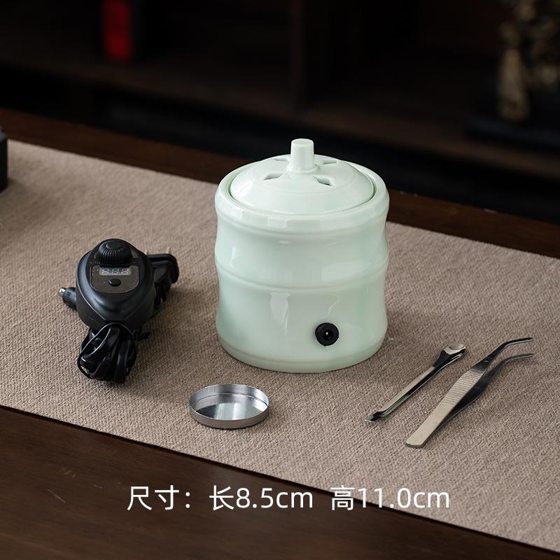 

Retro Electric Incense Heater Adjustable Temperature Aroma Warmer for Sandalwood Zen Style Smokeless Fragrance Diffuser