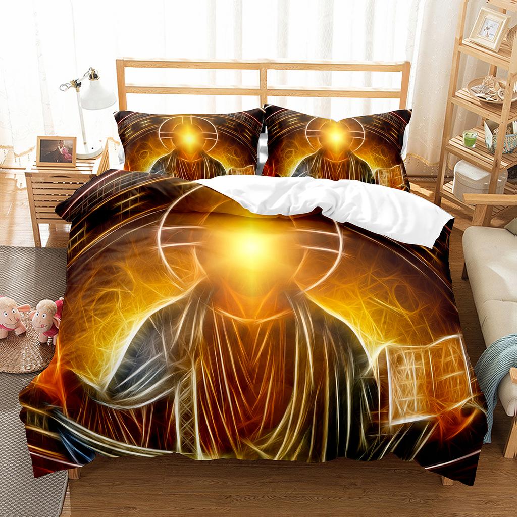 Comforter Christianity Bible Jesus Theme Religion Christian Cross Black Polyester King For Kids Adults