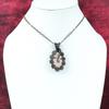 Rose Quartz Pendant Copper Wire Wrapped Pendant Handmade Pendant Wire Wrap Jewelry Gemstone Flower Pendant Copper Jewelry Anniversary Gifts