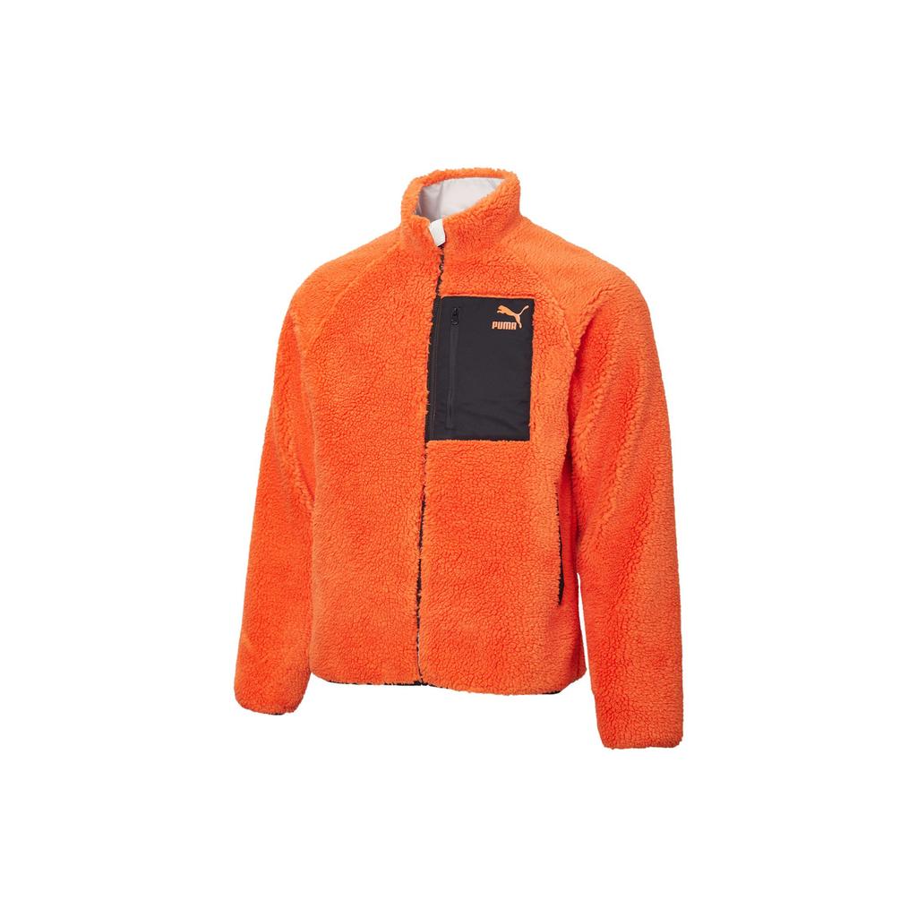 Puma Reversible Faux Shearling Collar Casual Warm Jacket Men Outerwear 530028-51