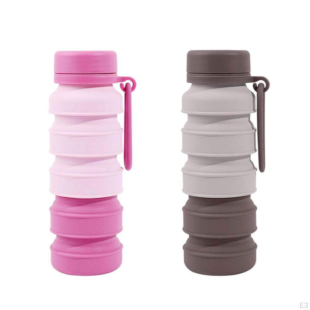 Foldable Water Bottle Drinking Cup Portable Leakproof Waterproof 510ml Sports for Outdoor,