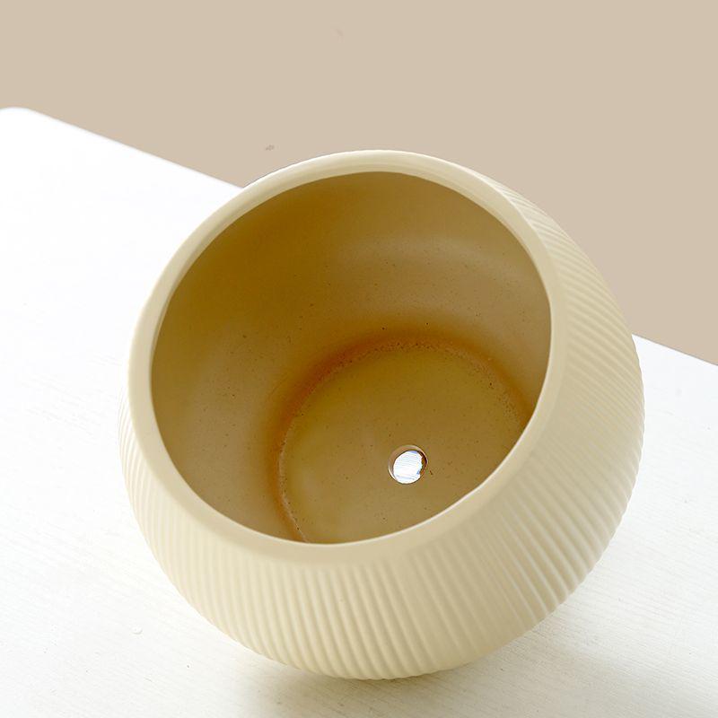 Ceramic Flower Pot with Tray for Orchids and Succulents