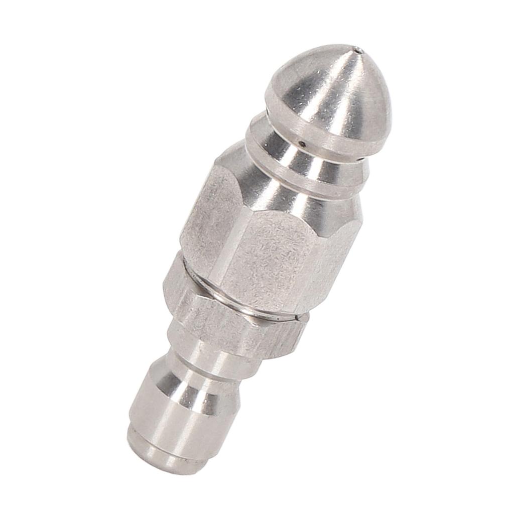 Pressure Washer Nozzle 5000PSI Stainless Steel 1 4in NPT Quick Connector for Cleaning Pointed Head 1 Front Hole 6 Rear