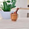 Mortar and Pestle Set, Pestle and Mortar Bowl, Wooden Mortar and Pestle Set, Kitchen Grinding Bowl Household Kitchen Manual Garlic Masher Set Mashing