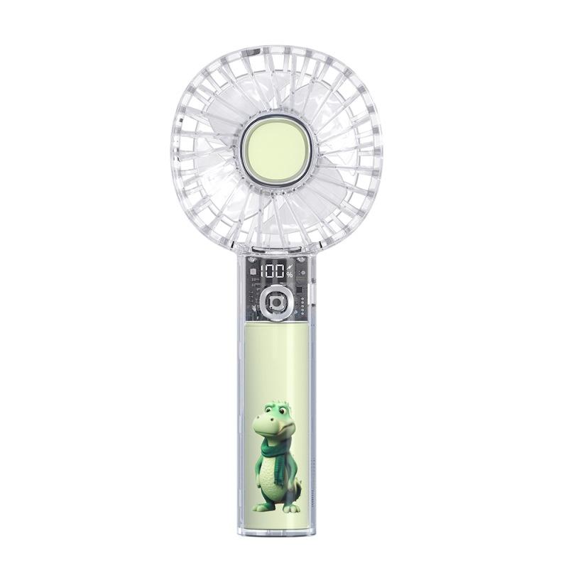 

2025 New Cartoon Transparent Handheld Mini Portable Student Charging Fan Summer Outdoor Fan
