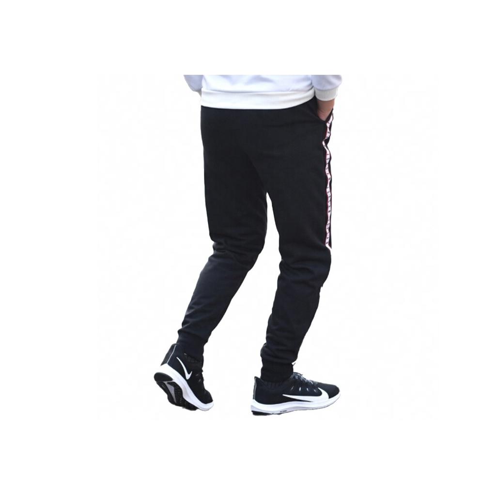 Jordan Logo Print Tapered Knit Track Pants Men Bottoms Black CU2700-010