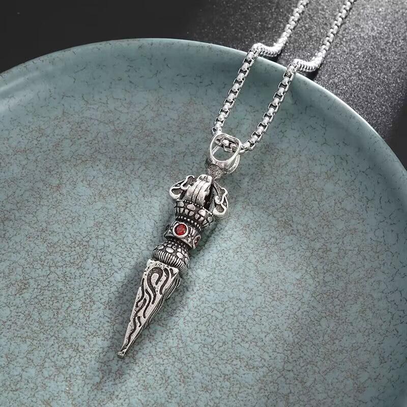 Mens Fashion Trendy Retro Aged Mitsubishi Mens Pendant