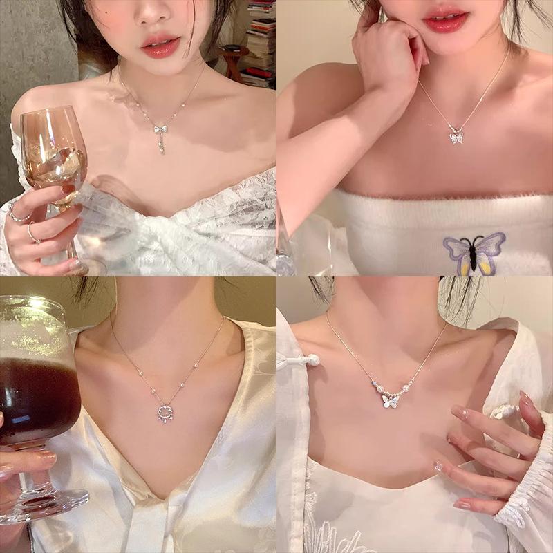 Light Luxury Niche High-end Pearl Necklace Women's Fashion Versatile Temperament Titanium Steel Clavicle Chain Internet Celebrity Necklace