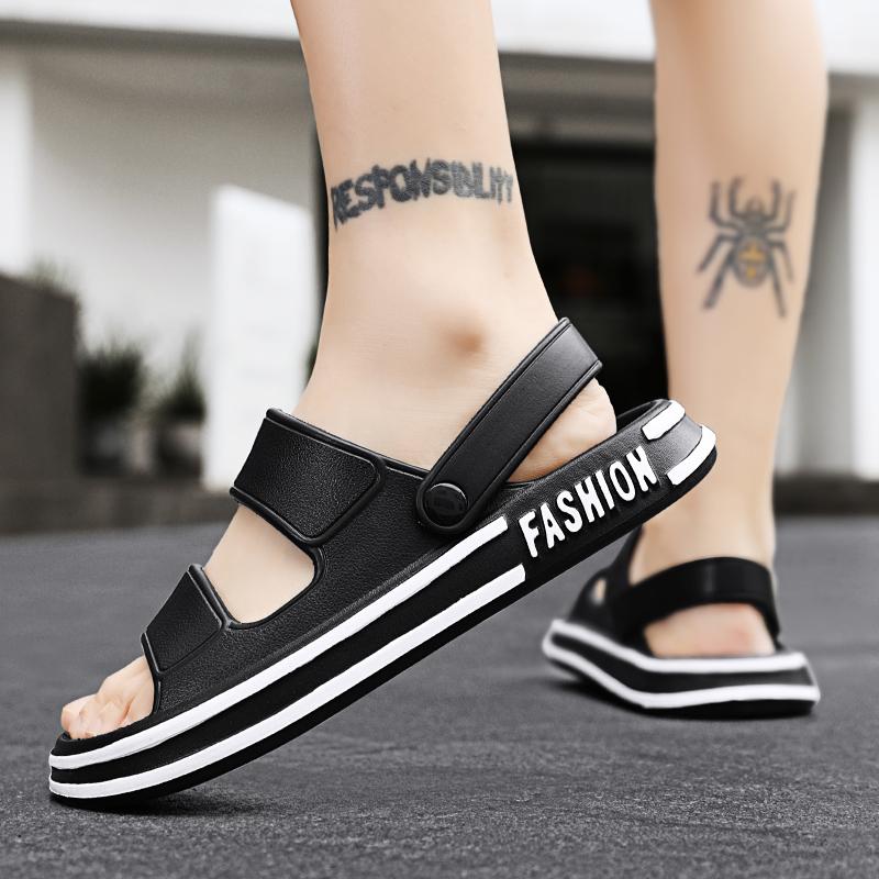 Fashion Men's Slippers Summer New Sandals  Light Adult Thick-soled Beach Shoes Men Non-slip Open-toe Sandals for Outdoor Male