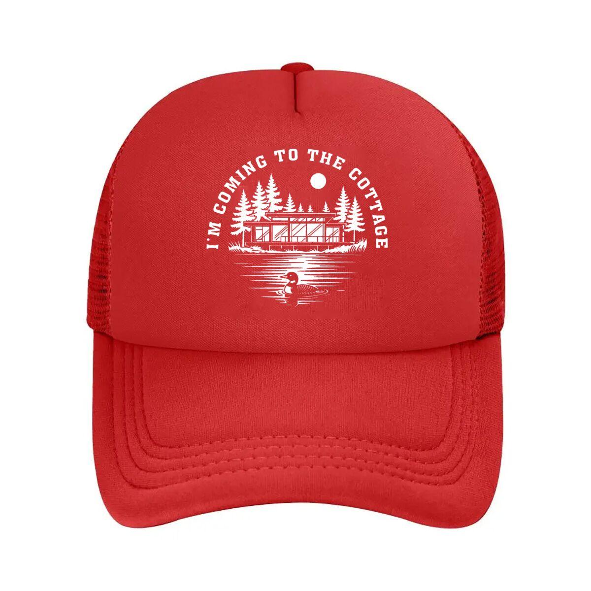Cottage Graphic  Mesh Baseball Cap Hip Hop Adjustable