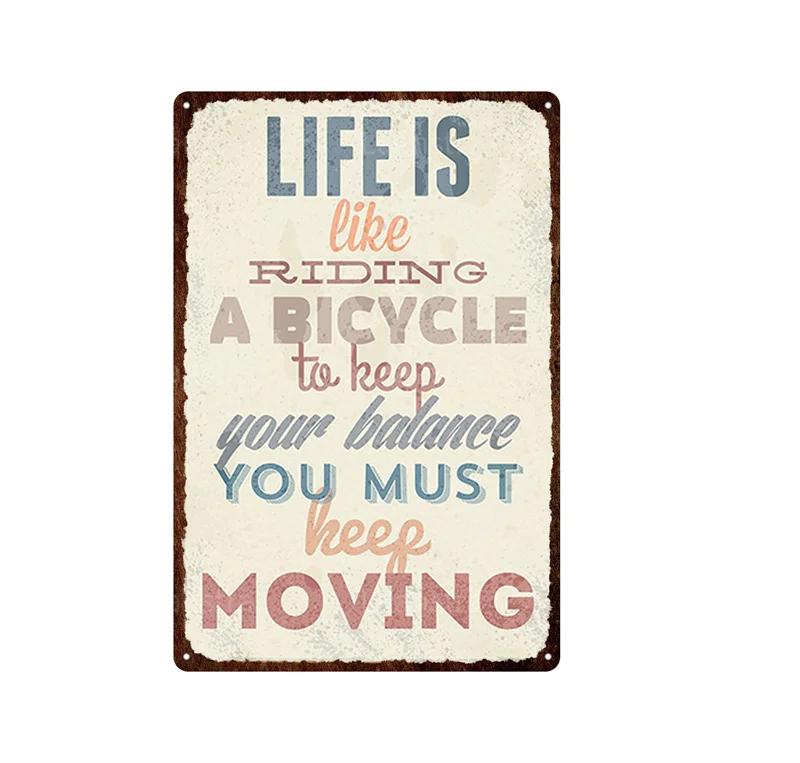 Clear Family Rules Vintage Tin Painting Inspirational Sentence Metal Signs Plaque Wall Decor Poster Home Decoration Accessories