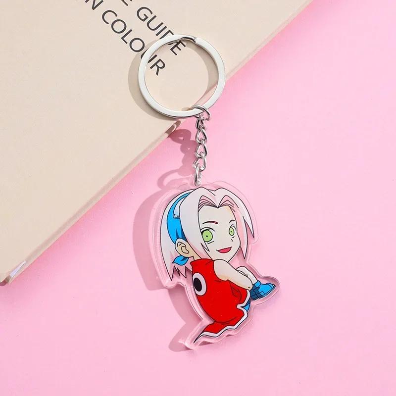 Naruto anime peripherals acrylic keychains toys cartoon schoolbags adorable plus exquisite tiny keychains present
