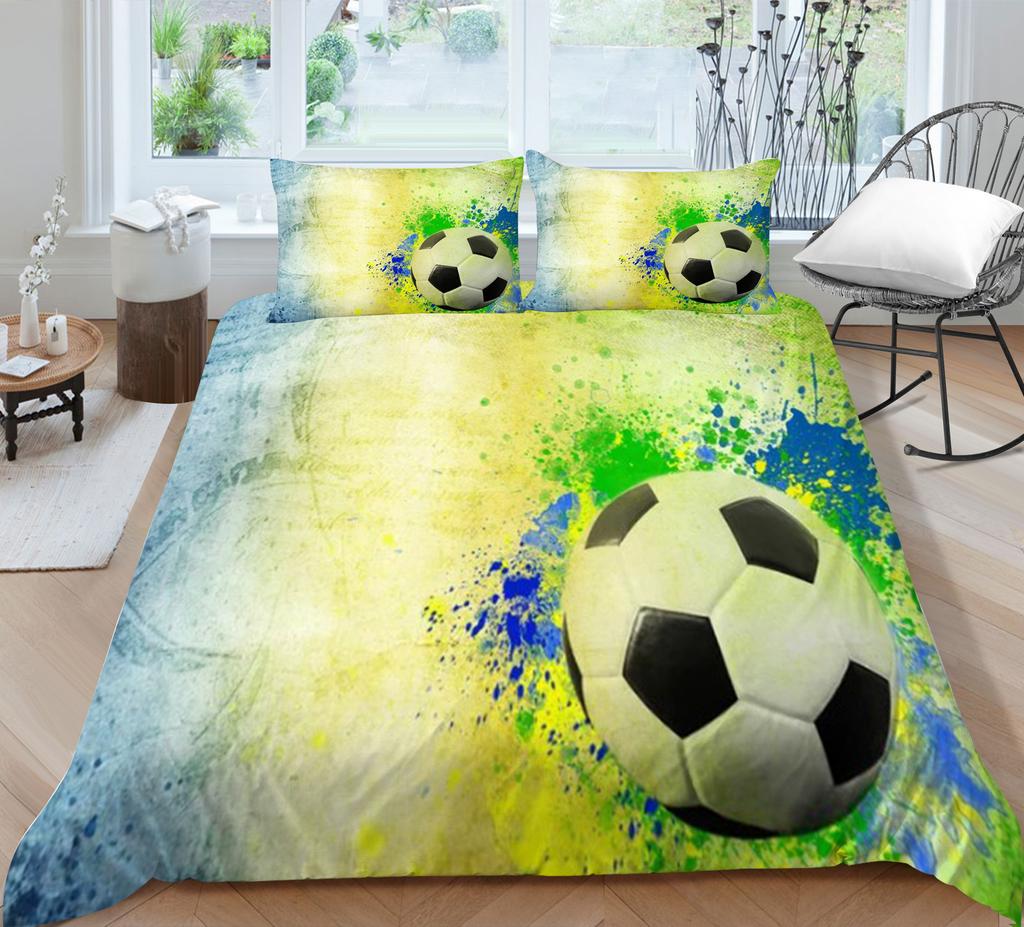 Ball Quilt Cover Pillowcase Two Or Three Piece Set 3D Digital Printing Polyester