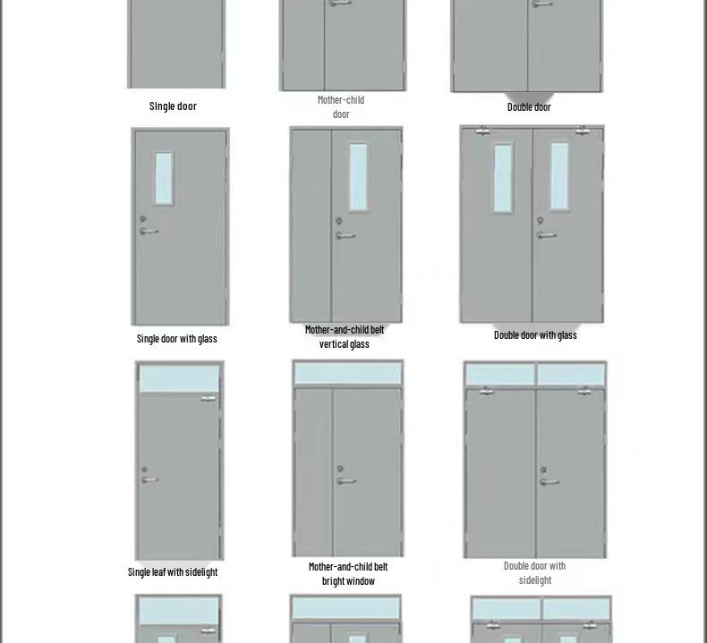 Steel Insulated Safety Fire Door for Escape Routes, Class A and B Certified