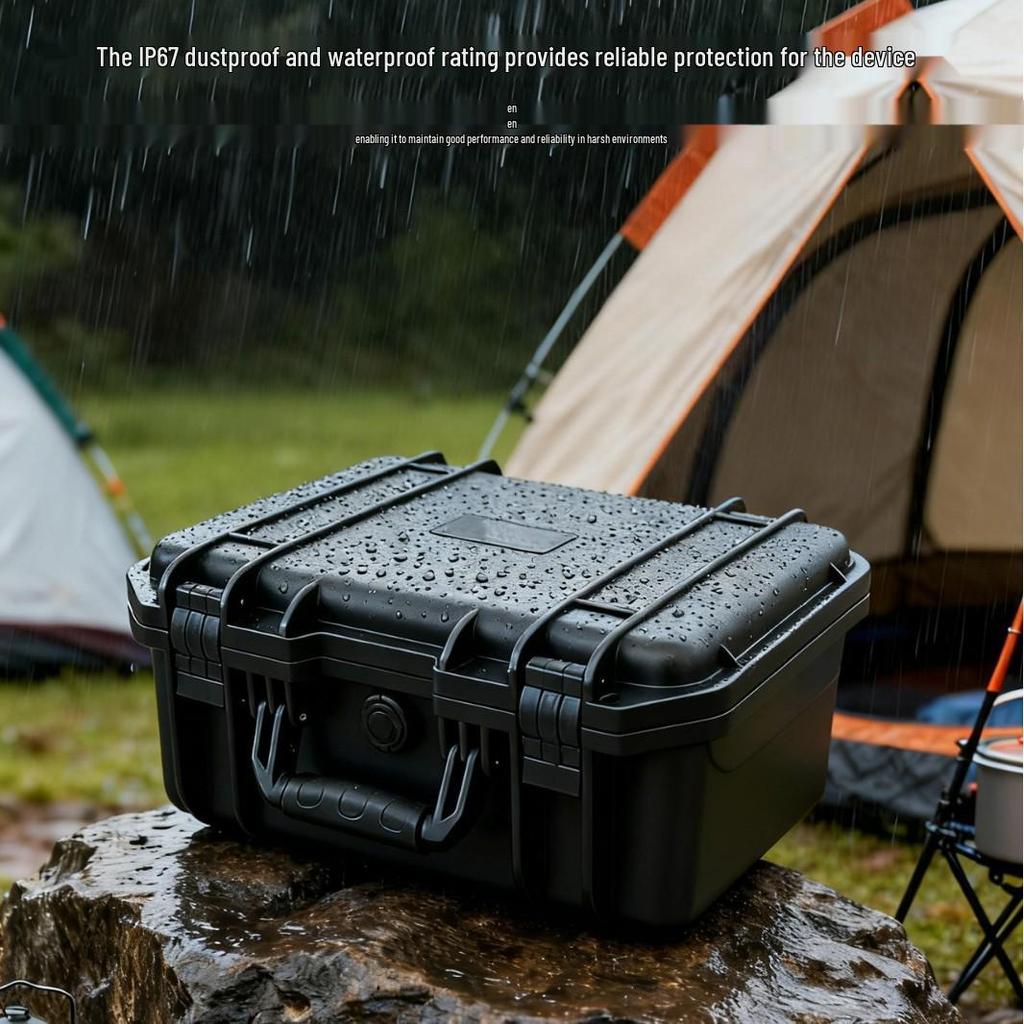 Durable Drop-Resistant Water Testing Tool Box - Multi-Functional Electronic Case for Outdoor Camping