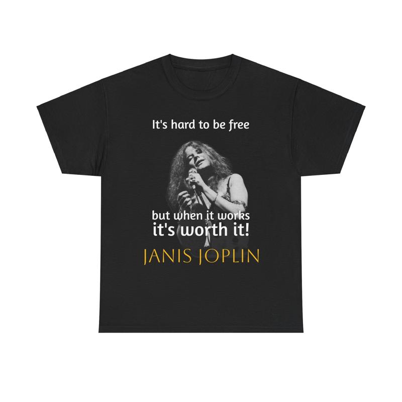 Janis Joplin vintage photo quote T-shirt M