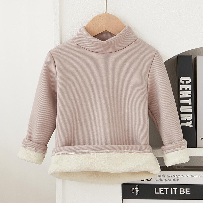 

Детская футболка с длинным рукавом, с полувысоким воротником, однотонная, универсальный стильный топ для осени/зимы, подходит для мальчиков и девочек 160cm