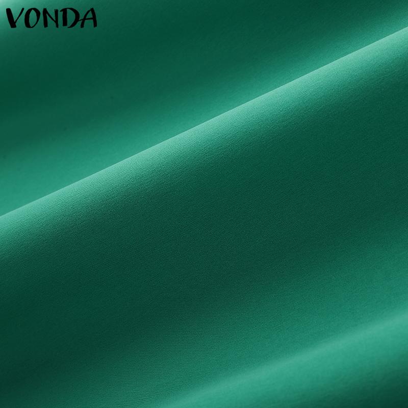 VONDA Elegnat Women Round Neck Batwing Sleeve Baggy Pleated Casual Maxi Dress