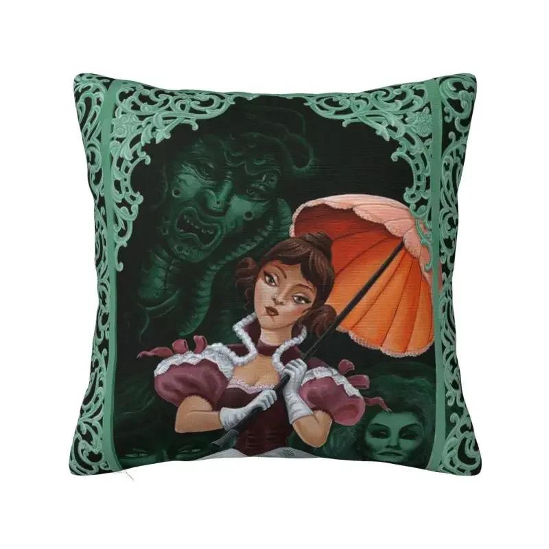 Fashion Haunted Mansion Logo Cushion Covers Halloween Grimace Ghosts Throw Pillow for Sofa Car Square Pillowcase Decoration