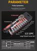 Fast Ratchet Wrench Set: Large, Medium, Small Gear Sockets, Two-Way Pin Wheel, Chrome Vanadium Steel for Auto Repair