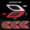 Reflective Sticker Warning Tape for Car Hood Eyebrow Reflector Adhesive Carbon Fiber Universal Safety Decal Vehicle Exterior