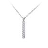 Petit Jewel YU-NA Stick Women's Necklace, Pendant, 316L Stainless Steel, Hypoallergenic (Silver)