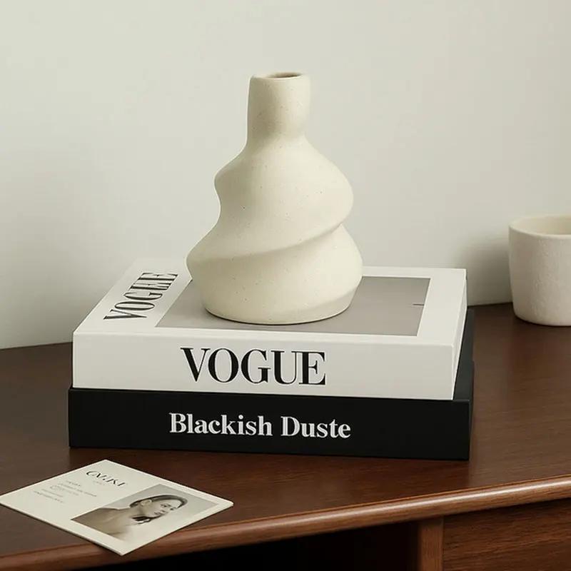 Ваза Мороженое Керамическая Арт Ваза для Цветов Настольная Ваза для Гостиной Прихожая Обеденный Стол Цветочная Композиция Украшение   Ваза