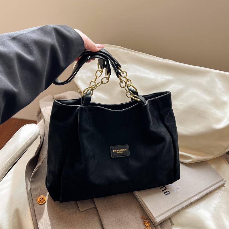 Large-capacity large bag women's autumn new simple shoulder bag fashionable high-value commuter tote bag