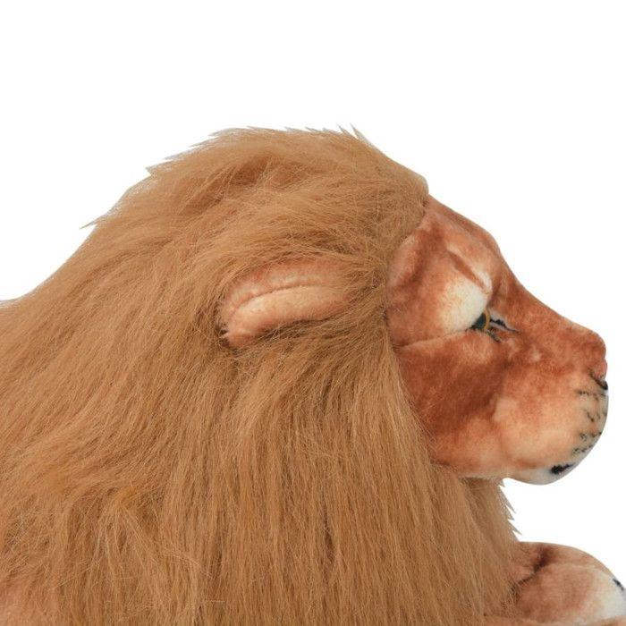 Jouet en peluche - vidaXL - Lion XXL - Marron - 138 x 39 cm - Pour enfants à partir de 3 ans