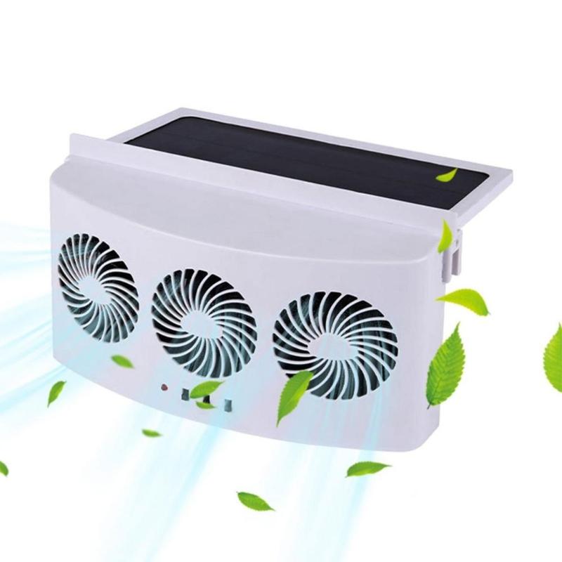 Car Window Fan Auto Cooler Radiator Exhaust Fan Air Vent Radiator Solar Powered