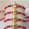 Chinese Style Lucky Red Rope New Year Fortune Bracelet Cute Snake Year Bracelet  Women